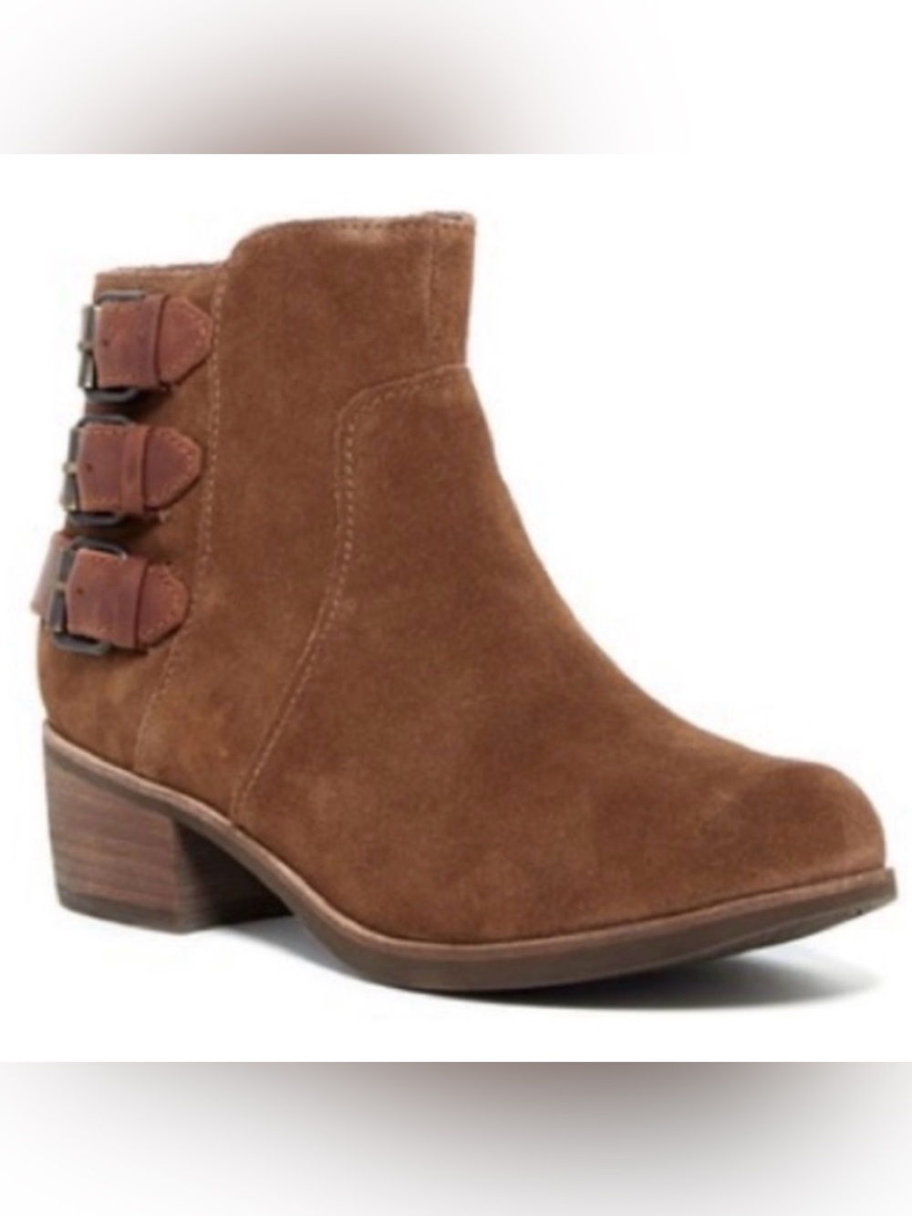 UGG VOLTA BROWN SUEDE LEATHER CHELSEA ANKLE BOOTS SIZE 8.5
